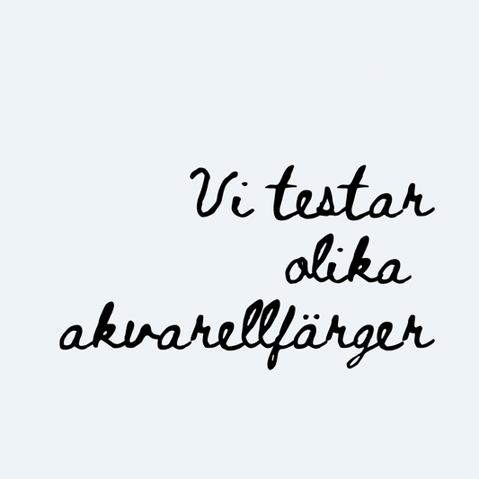 Vi testar olika akvarellfÀrger