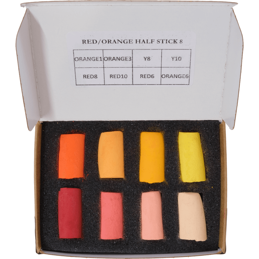 Miniset pasteller - Röd Orange toner