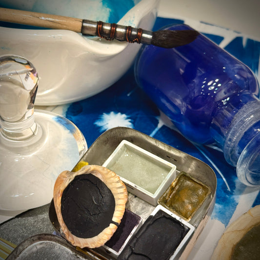 Vi gör egen färg av pigment