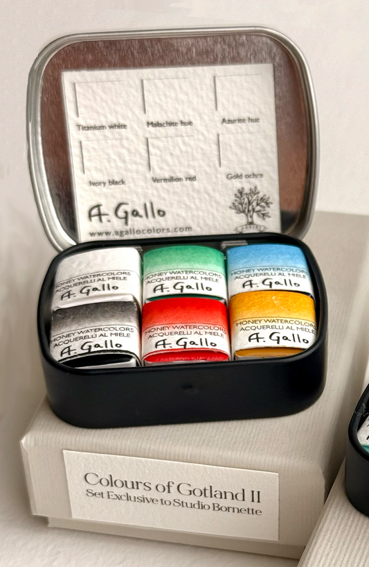 Colours of Gotland II - akvarellset i fickformat med 6 färger