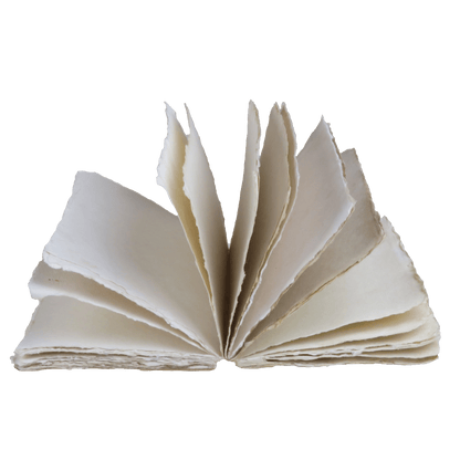 Bokblock av handgjorda papper