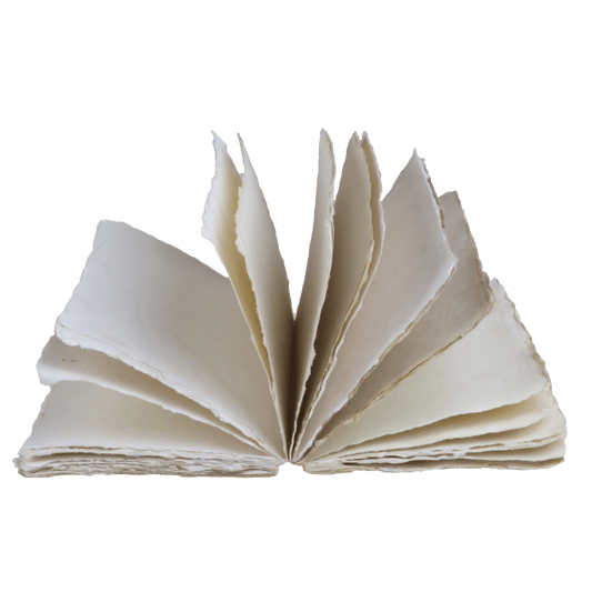 Bokblock av handgjorda papper