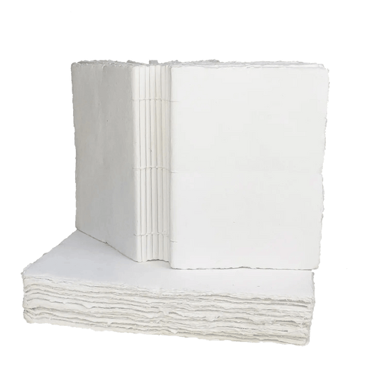 Extra tjockt bokblock av handgjorda papper