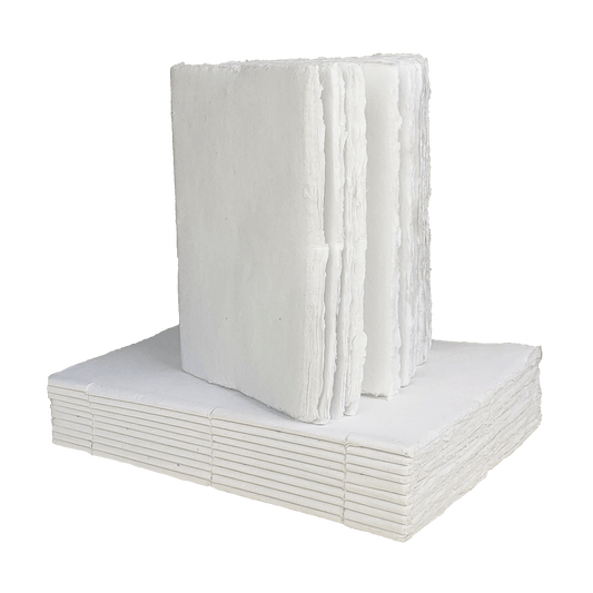 Extra tjockt bokblock av handgjorda papper